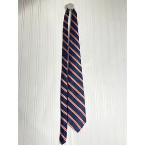 Brooks Brothers Stripped Silk USA Made Tie Men's Blue Orange NWT Preppy Corp